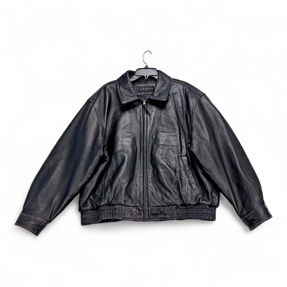 Baracuta Men's Black Leather Bomber‎ Jacket XL